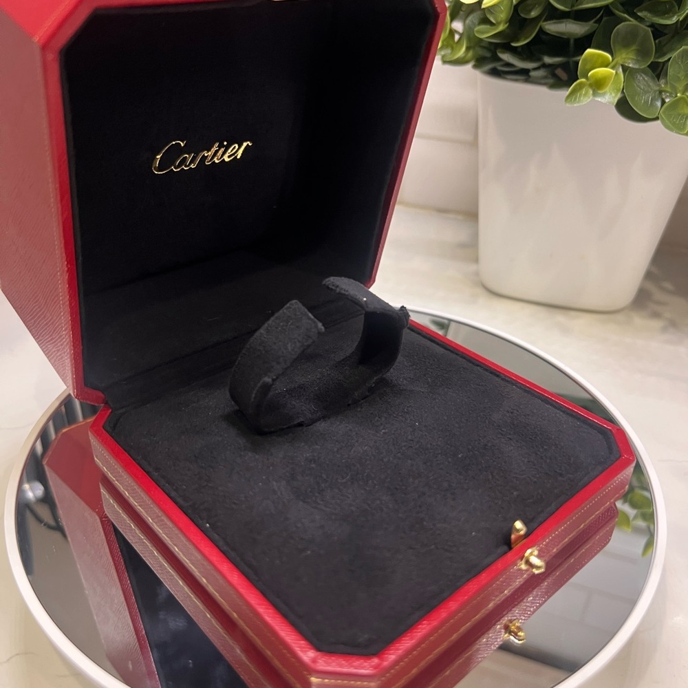 Cartier Red Jewelry Box with Black Interior